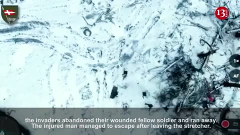 Drone helped wounded soldier carried by Russians to rise to his feet -He left the stretcher and fled