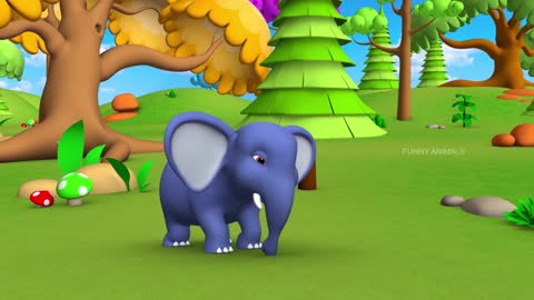 Elephant & Monky play with Forest Animal