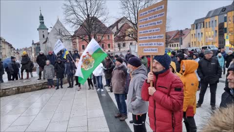 61. MAHNWACHE - BAUTZEN, 04 04 2022 - Bürgermikrofon ANDREA, Redebeiträge Veranstalter, Ende