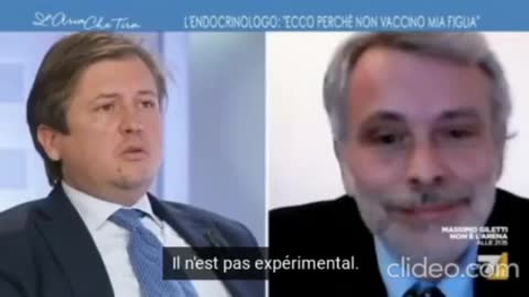 Giovanni Frajese montre les mensonges de son confrère en direct Plandémie Covid 19 Coronavirus