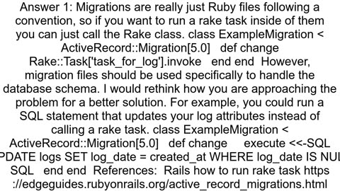 How do I run a Rake task using migration in Rails