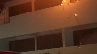 Incendio en edificio en Manga