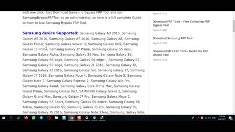 Samsung Bypass FRP Tool One click Free Tool