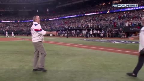 President Bush Throws The First Pitch of the World Series (W/Same Agent Who Passed Secret Envelope 2018)