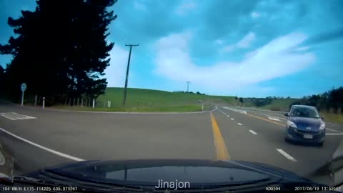 Careless Driver Sends Oncoming Vehicle Into Tense Spinout