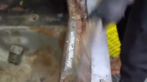 The whole process of cleaning an old car