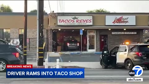 Woman uses car to destroy Canoga Park taco restaurant