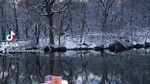 Snow Central Park New York City Manhattan America USA