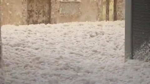 Storm Gloria takes its tool on Tossa de Mar, Spain