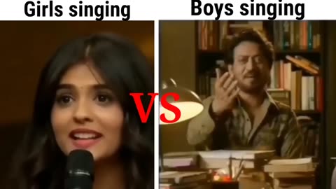 Girl vs boy singing [Girl vs boy]