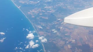 Flying over Lake Michigan
