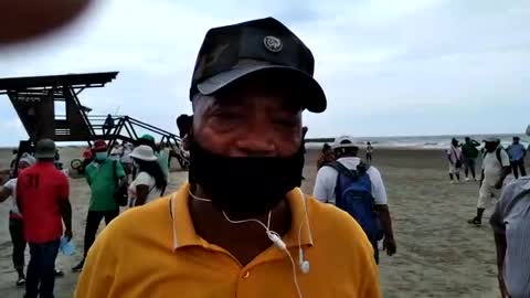 Protesta de vendedores en Bocagrande