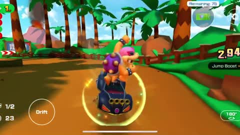 Mario Kart Tour - GCN Dino Dino Jungle R/T Gameplay (Mario vs. Luigi Tour)