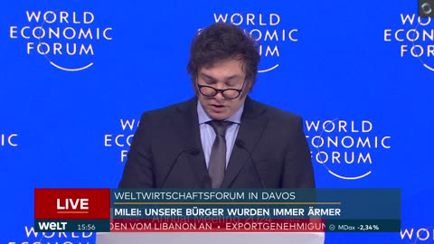 WEF 2024 Javier Milei zerstört Agenda der Elite: Sozialismus die größte Gefahr