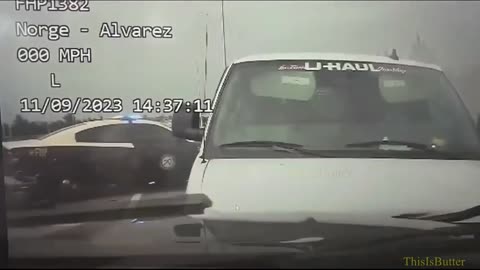FHP dashcam video captures heart-stopping pursuit of stolen U-Haul van on Turnpike, 4 arrested