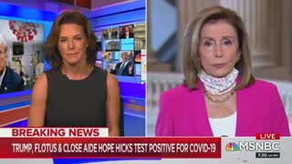 Nancy Pelosi politicizes Trump's positive COVID test
