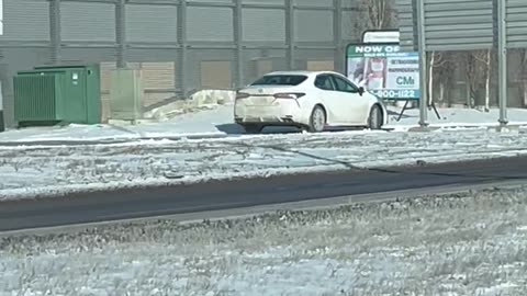 Car Spotted Driving on the Sidewalk