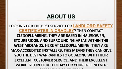 Best Landlord Safety Certificates in Cradley