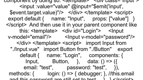 Vue How do you bind a value to an input through a wrapper component