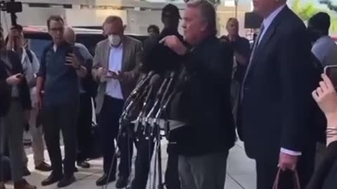 Steve Bannon Torches EVERYBODY Outside the Courthouse