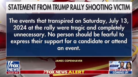 New statement from Trump rally shooting victim