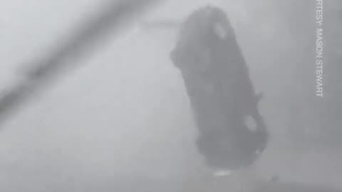 Idalia tornado sends a car flying above a highway in South Carolina