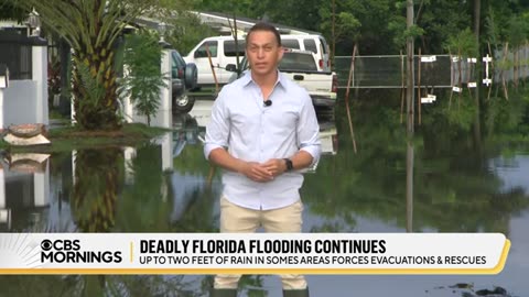 Historic rainfall, floods in Florida leave at least 2 people dead CBS News