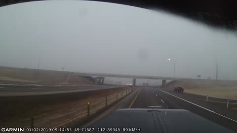 Foggy Morning Nearly Causes Semi and Truck to Crash