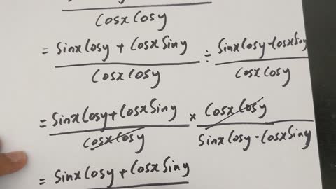 Trig Identity with Common Denominator and Compound Angle