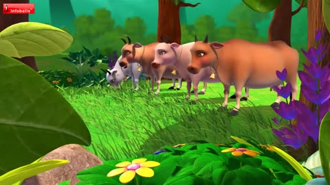 The cow and the tiger 🐅🐯 🐄🐮 fight funny videos for kid