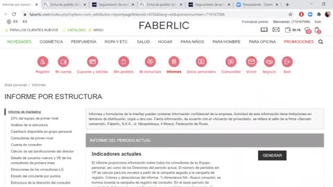 Tour por la web Faberlic