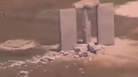 Georgia Guidestones, with the inscription "maintain humanity under 500,000,000", has been destroyed