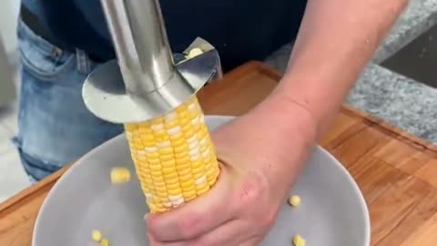 A tool to remove corn from the cob