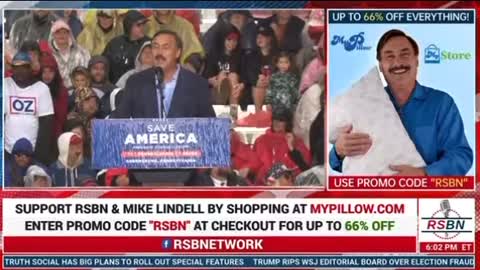 Mike Lindell speaking at the Trump Rally in PA.