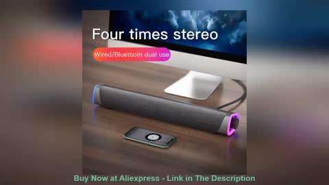 ☑️ Original Bluetooth Speaker 3D Surround Soundbar Wired Computer Speakers Stereo Subwoofer Sound
