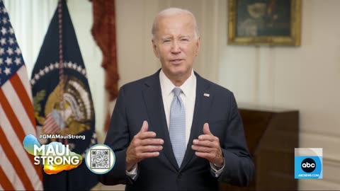 Biden sends message to victims of Maui fire