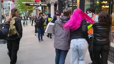 Violent Seattle pro-abortion activists assault their own side at protest