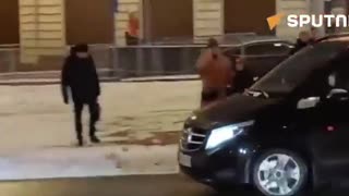 BREAKING: Tucker Carlson leaves the Kremlin after interviewing President Vladimir Putin. WATCH