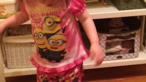 Jaylen and her Minion Pajamas