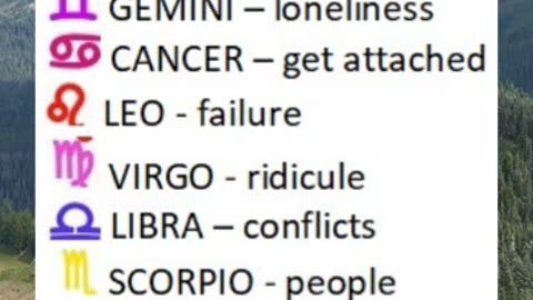 What Zodiac Signs are afraid of