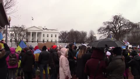Ukrainians hold protest at White House against Putin's invasion and war 2/24/2022