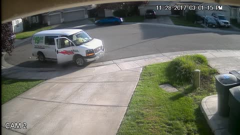 Home Security System Catches Amazon Delivery Driver Taking Care of Business