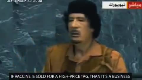 Gaddafi's warning 2009....