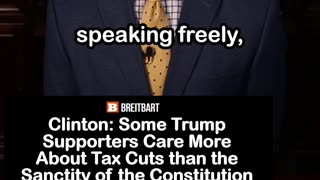 Hillary Clinton: Trump Supporters Care More About Tax Cuts than the Constitution