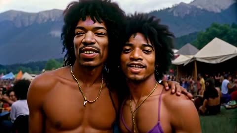 JIMI HENDRIX & MICHAEL JACKSON PARTYING AT WOODSTOCK