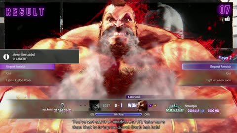 I got Master rank with Zangief