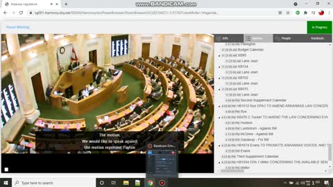 Footage of the 2021 Arkansas Legislator Midnight Session Rye forced to pull progun bill