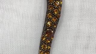 Crystal Pin (7” x 1”). Leopard. Made with Swarovski Crystal. Gift. Party. Event