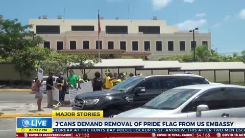 Jamaicans Tired of Wokeness: PROTESTS Over Pride Flag at U.S. Embassy