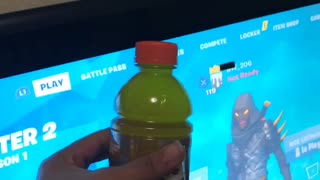 Gatorade changing color when put in front of tv.